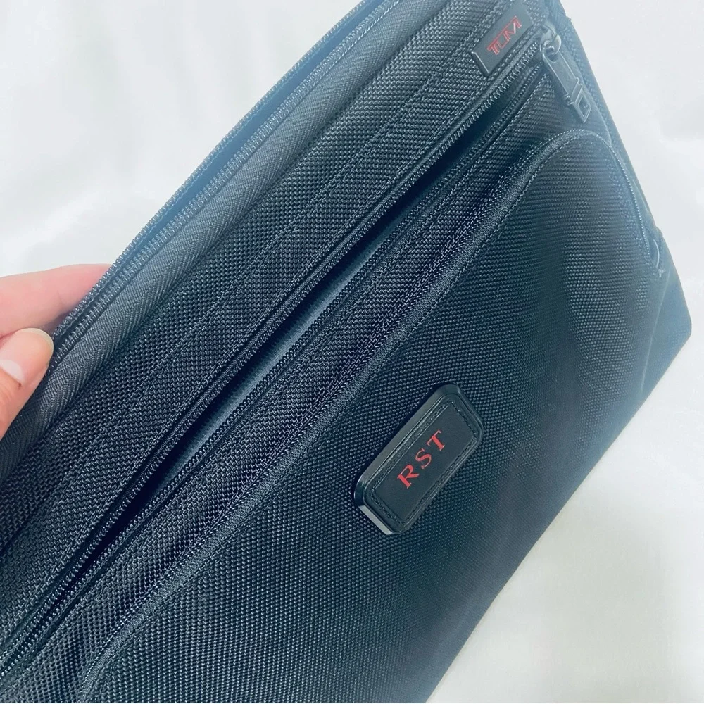 Tumi Black Laptop Bag with Zipper Closure